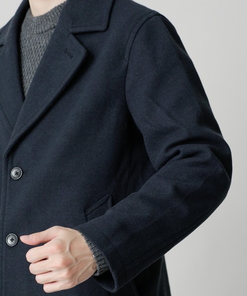 「NANO universe」 ピーコート S ネイビー メンズ_画像6