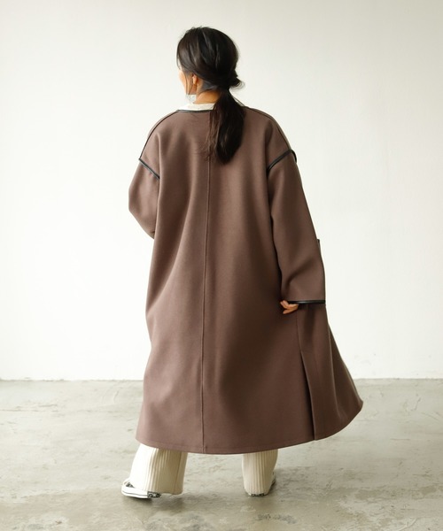 「Auntie Rosa Holiday」 ノーカラーコート FREE ベージュ レディース_画像8