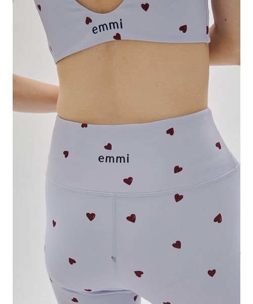 emmi パンツ 「HEART」 ハートパターンレギンス/UVカット/接触冷感