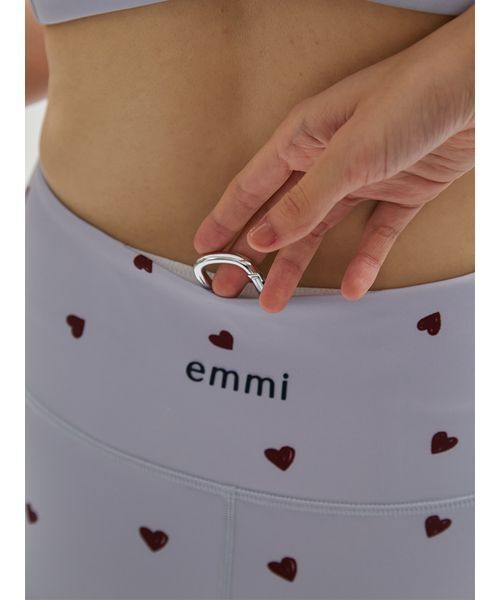 emmi uvカット パンツ 「HEART」 ハートパターンレギンス/UVカット