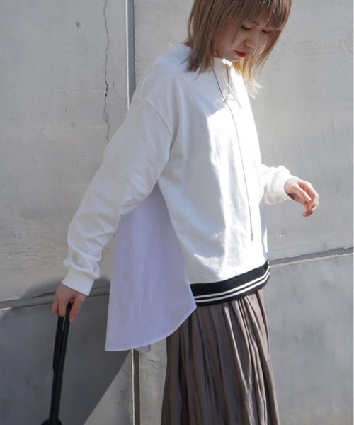 「LUCA/LADY LUCK LUCA」 長袖カットソー FREE グレー レディース_画像3
