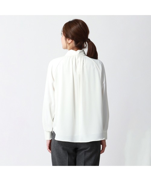 「AOYAMA」 「&ress」長袖ブラウス L ネイビー レディース_画像5