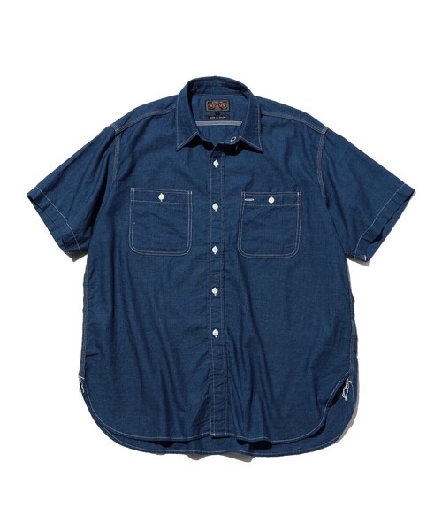 シャツ WORK Plain Indigo Chambray メンズ