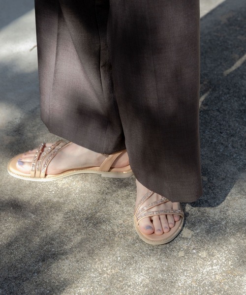 「SENSE OF PLACE by URBAN RESEARCH」 フラットサンダル MEDIUM シルバー レディース_画像2