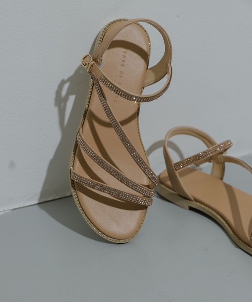 「SENSE OF PLACE by URBAN RESEARCH」 フラットサンダル MEDIUM シルバー レディース_画像4