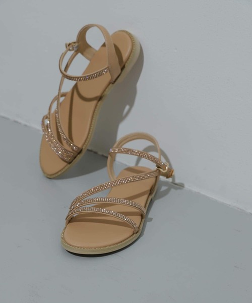 「SENSE OF PLACE by URBAN RESEARCH」 フラットサンダル MEDIUM シルバー レディース_画像5