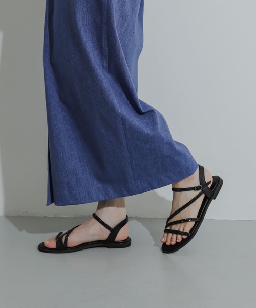 「SENSE OF PLACE by URBAN RESEARCH」 フラットサンダル MEDIUM シルバー レディース_画像8