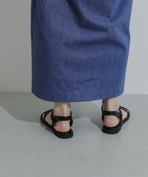 「SENSE OF PLACE by URBAN RESEARCH」 フラットサンダル MEDIUM シルバー レディース_画像9