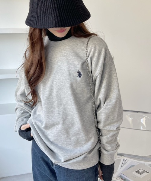 「U.S. POLO ASSN.」 スウェットカットソー M オフホワイト レディース_画像6