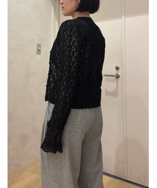 STYLEMIXER（スタイルミキサー） カーディガン タックショルダーレース