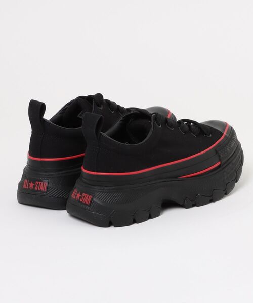 「CONVERSE」 ローカットスニーカー 4.5 ブラック×ブルー レディースの画像