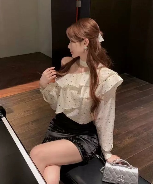 「Sibra」 長袖ブラウス M ホワイト レディース_画像4