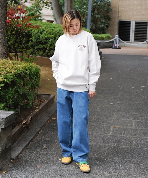 「BILLABONG」 スウェットカットソー LARGE チャコール メンズ_画像2