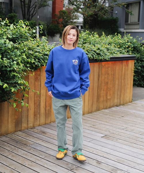 「BILLABONG」 スウェットカットソー LARGE チャコール メンズ_画像7