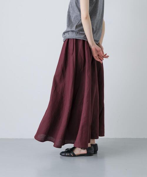かぐれ ロング スカート リネンフレアスカート : ZOZOTOWN Yahoo!店