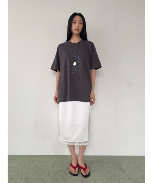 Didot.showroom tシャツ 半袖 ドローイング木馬プリントT レディース
