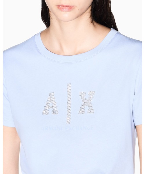 tシャツ 「A|X アルマーニ エクスチェンジ」AXロゴ 半袖クルーネックTシャツ/REGULAR（EC限定カラー含） レディースの画像
