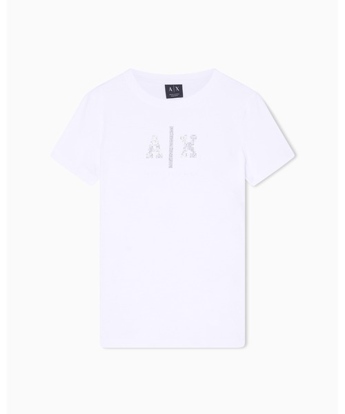 tシャツ 「A|X アルマーニ エクスチェンジ」AXロゴ 半袖クルーネックTシャツ/REGULAR（EC限定カラー含） レディースの画像