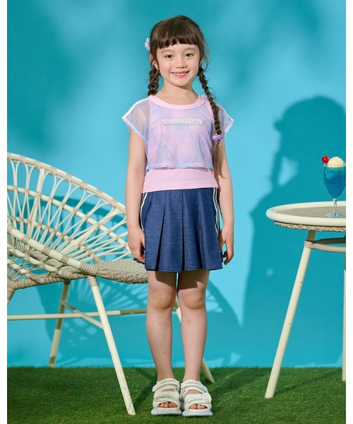 mezzo piano、サイズ130cm、夏服+水着セット mezzo piano 水着 「SWIM」スイムウェア 3点セット「UVカット」 キッズ