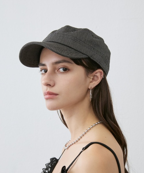 Rohwel キャップ 帽子 レディース Pinstripe Casquette/ ピン