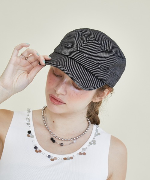 Rohwel キャップ 帽子 レディース Pinstripe Casquette/ ピン