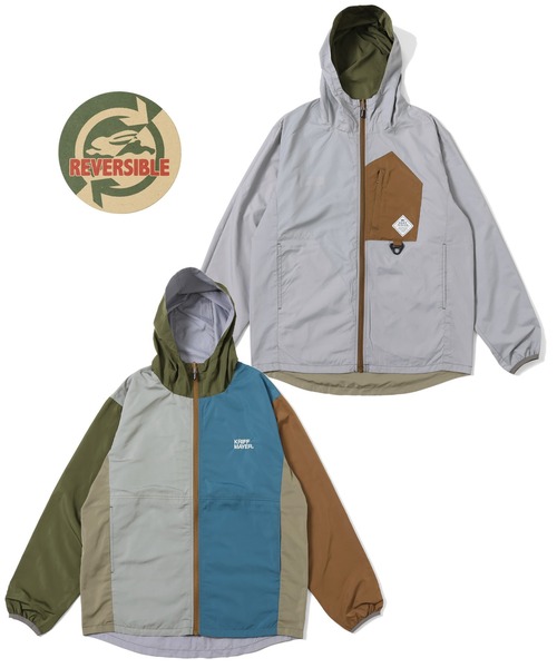 「KRIFF MAYER」 マウンテンパーカー LARGE ブルー メンズ_画像4
