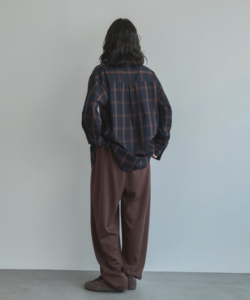 「feepur」 長袖シャツ MEDIUM ネイビー レディース_画像5