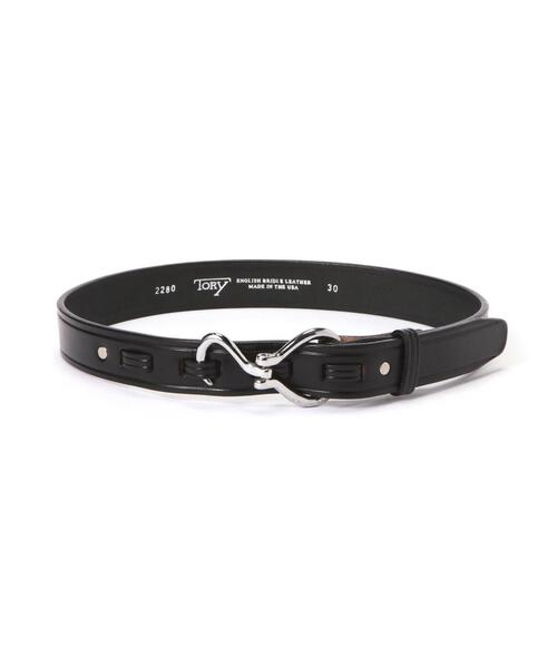 「TORY LEATHER」 ベルト 32 ブラック メンズ_画像2