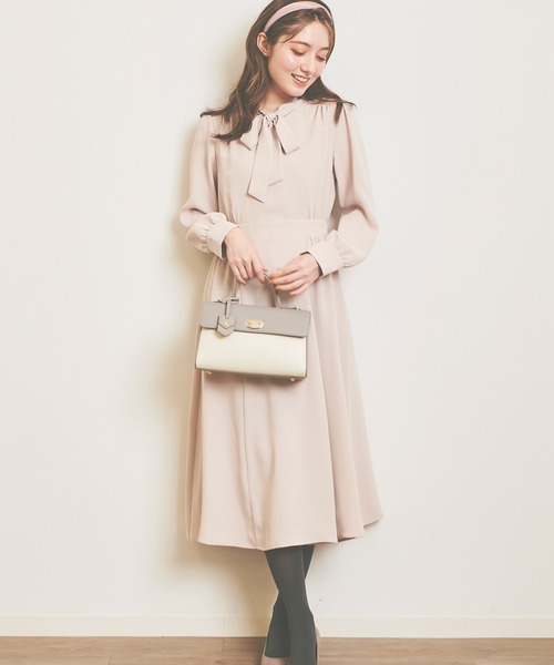 「LAISSE PASSE」 「Debut de Fiore」長袖ワンピース MEDIUM ナチュラル レディース_画像2
