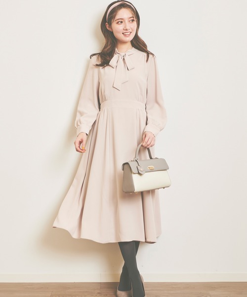 「LAISSE PASSE」 「Debut de Fiore」長袖ワンピース MEDIUM ナチュラル レディース_画像3