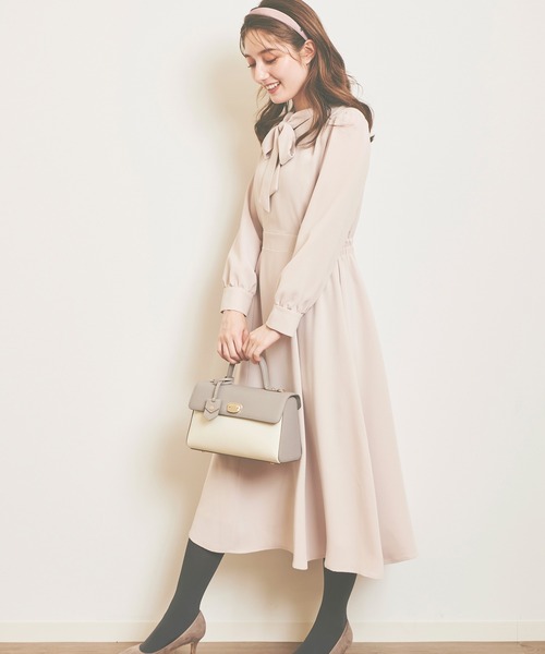 「LAISSE PASSE」 「Debut de Fiore」長袖ワンピース MEDIUM ナチュラル レディース_画像4