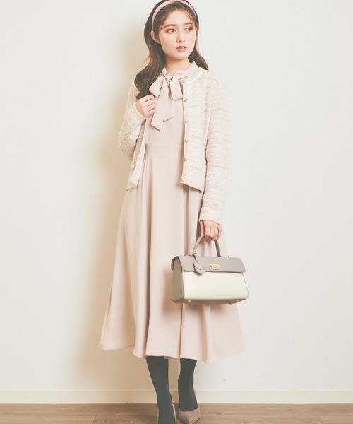 「LAISSE PASSE」 「Debut de Fiore」長袖ワンピース MEDIUM ナチュラル レディース_画像5
