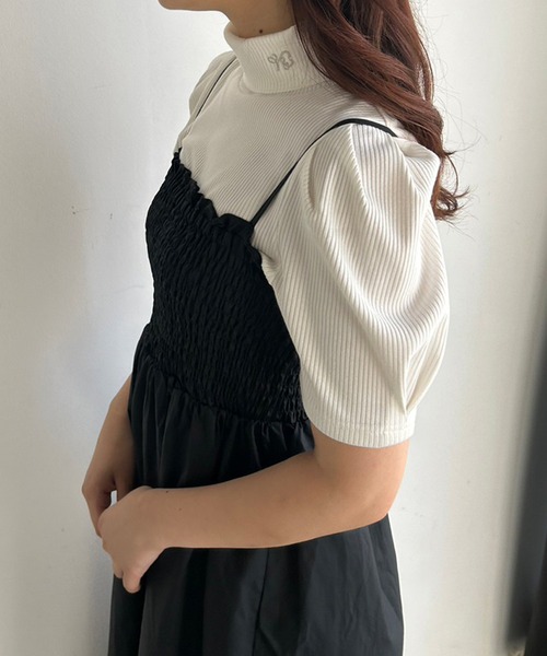 「one after another NICE CLAUP」 コンビワンピース FREE ブラック レディース_画像3