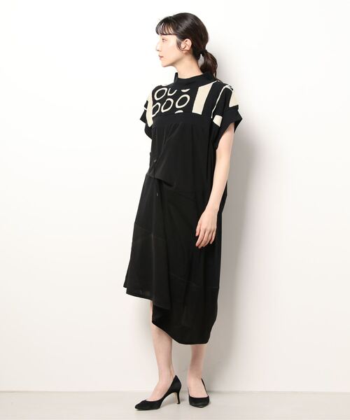 「gomme」 半袖ワンピース MEDIUM ブラック レディース_画像9