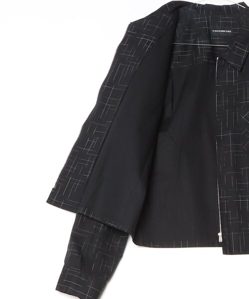 ブルゾン アウター FORSOMEONE KASURI ZIP SHIRT メンズの画像