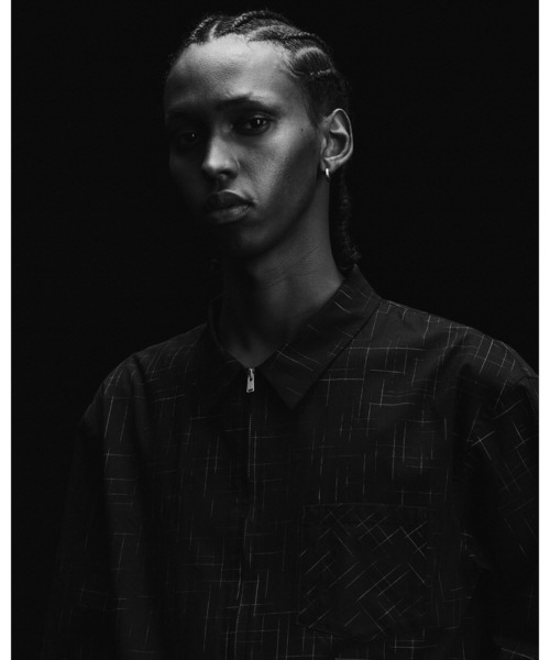 ブルゾン アウター FORSOMEONE KASURI ZIP SHIRT メンズの画像