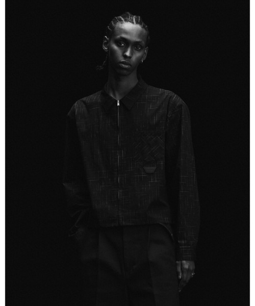 ブルゾン アウター FORSOMEONE KASURI ZIP SHIRT メンズの画像