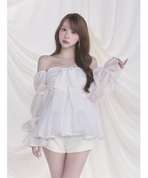 Darich（ダーリッチ） シフォンリボンフレアチュニック レディース