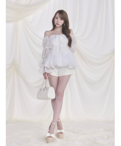 Darich（ダーリッチ） シフォンリボンフレアチュニック レディース