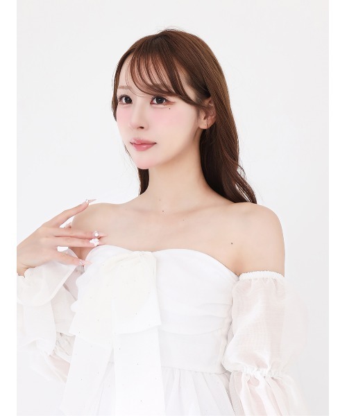 Darich（ダーリッチ） シフォンリボンフレアチュニック レディース