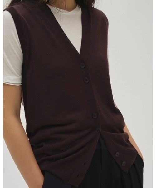 TODAYFUL トゥデイフル todayful ベスト ジレ Tencelsilk Knit Vest