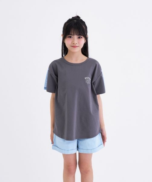 PINK-latte（ピンクラテ） tシャツ 「接触冷感」袖メッシュ切替