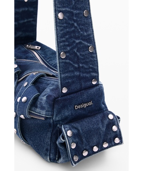 Desigual（デシグアル） ハンドバッグ リボンスタッズデニムショルダー