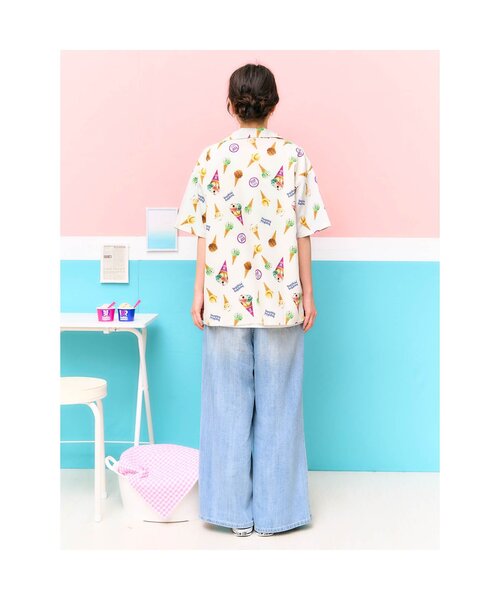 「apres les cours」 半袖シャツ MEDIUM アイボリー メンズ_画像5