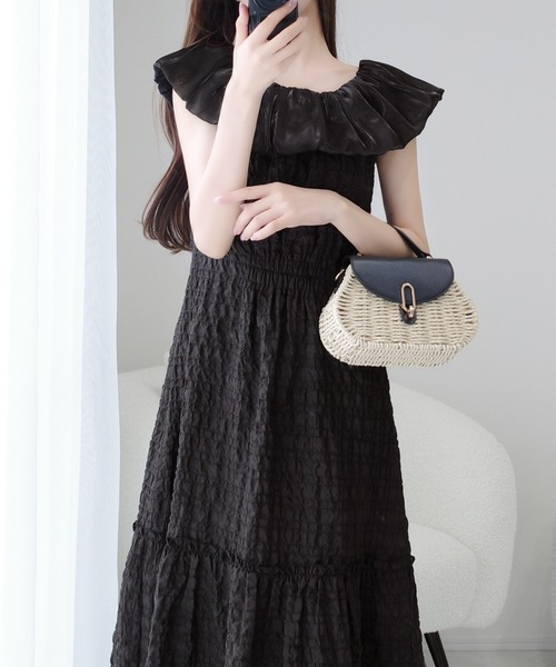 「mily bilet」 ノースリーブワンピース X-LARGE アイボリー レディース_画像3