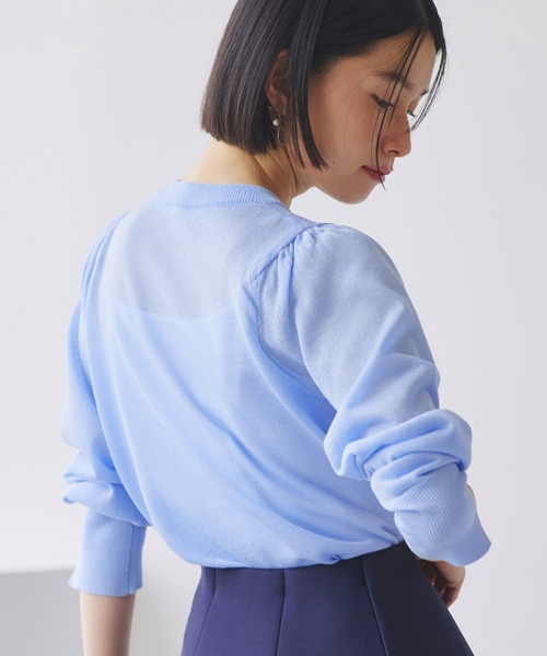 「RUIRUE BOUTIQUE」 ニットカーディガン M ライトグリーン レディース_画像4