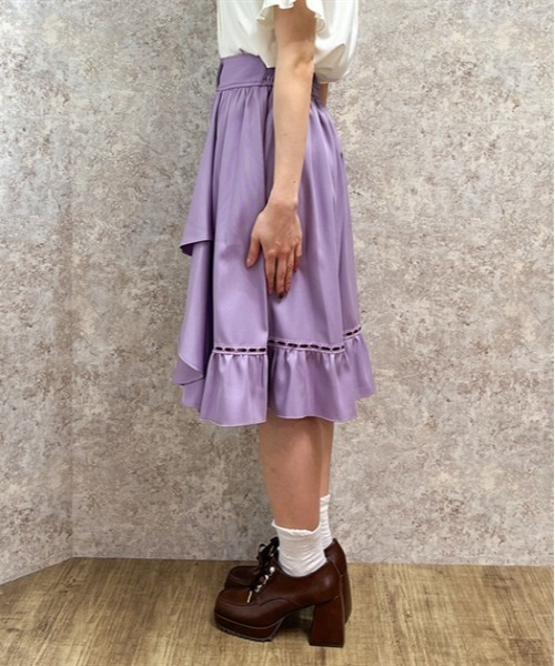 「axes femme POETIQUE」 フレアスカート MEDIUM グレー レディース_画像2