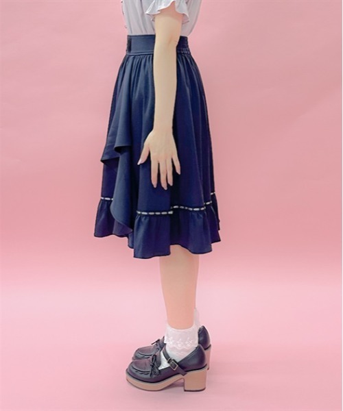 「axes femme POETIQUE」 フレアスカート MEDIUM グレー レディース_画像5