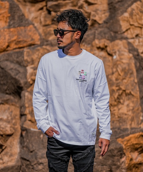 adamsJUGGLER（アダムスジャグラー） tシャツ W/Rカラーベアロンティー