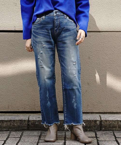 安い パンツ デニム ジーンズ Surt サート ダメージストレートデニム ボトムス パンツ レディースファッション ファッション 18 609 Manglamcasaamora In